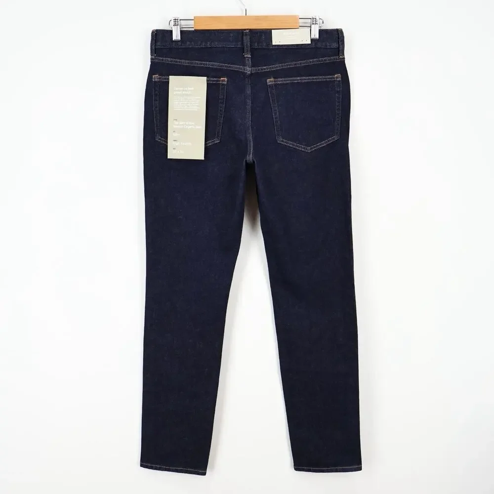 NWT Everlane Men's The Slim 4-Way Stretch Organic Jean Uniform Dark Indigo 33x32